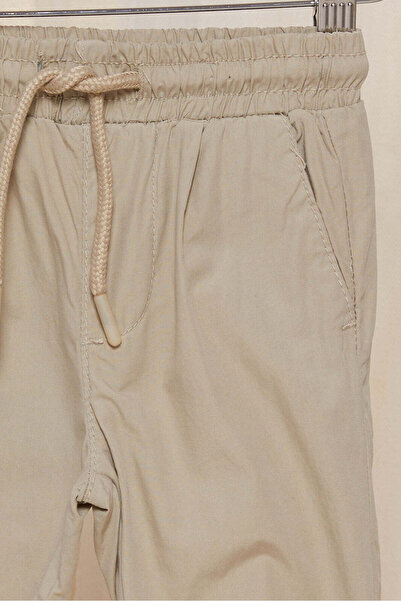 REDTAG Infant Boys Beige Poplin Jogger