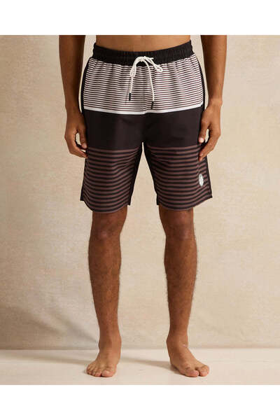 REDTAG Men Black And Grey Printed Short