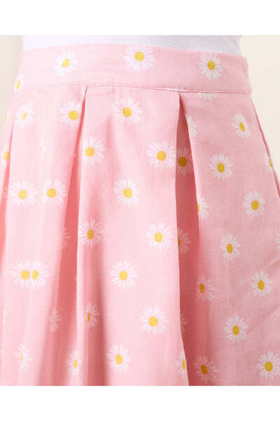REDTAG Girls Pink Printed Skirt