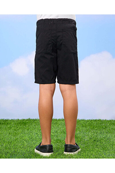 REDTAG Boys Black Shorts