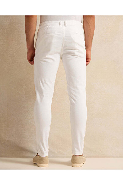 REDTAG Men White Chino Trousers