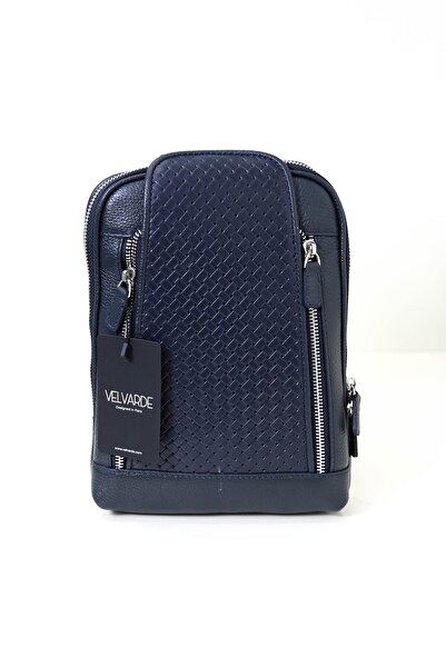 Velvarde Leather Bag (2002) Navy Blue