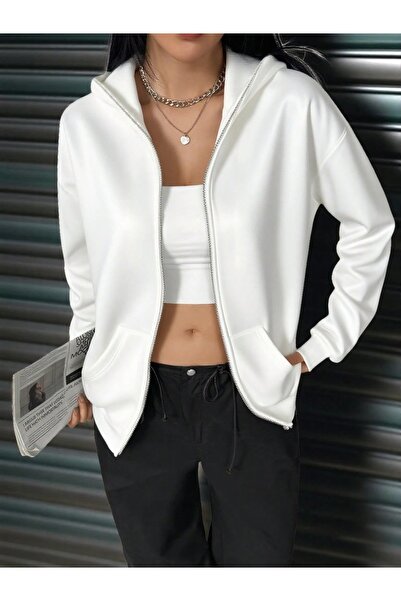 Flaubert Unisex Zippered Cardigan Ninja Ka Hooded Versi̇ze