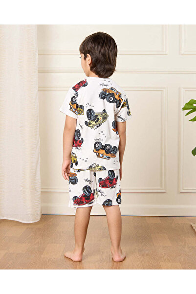 REDTAG Boys Ivory Printed Pyjama Set (2 Piece)