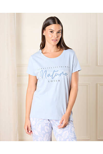 REDTAG Women Blue Nature Lover Print Pyjama Set (2 Piece)