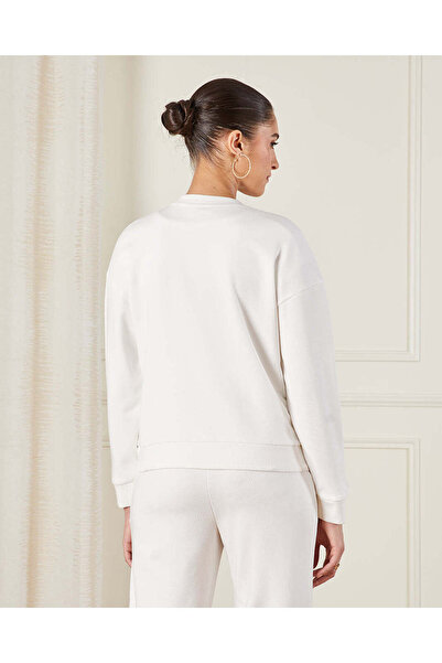 REDTAG Women Ivory Basic Sweatshirt