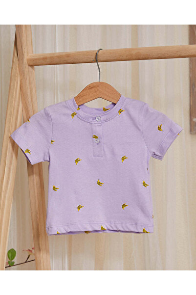 REDTAG Infant Girls Purple Printed Set (2 Piece)