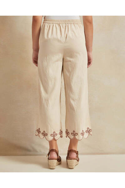 REDTAG Senior Girls Beige Embroidered Culottes