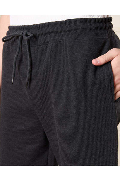 REDTAG Men Black Ottoman Lounge Shorts