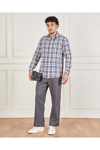 REDTAG Men Grey Relax Fit Trouser