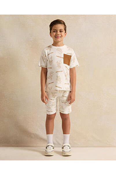 REDTAG Boys Ivory Sonic Active Shorts