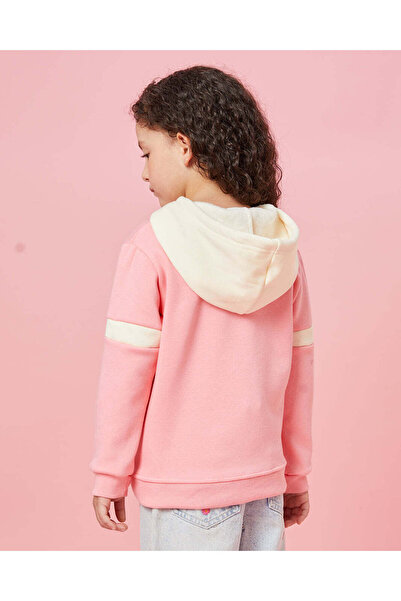 REDTAG Girls Pink Placement Print Sweatshirt