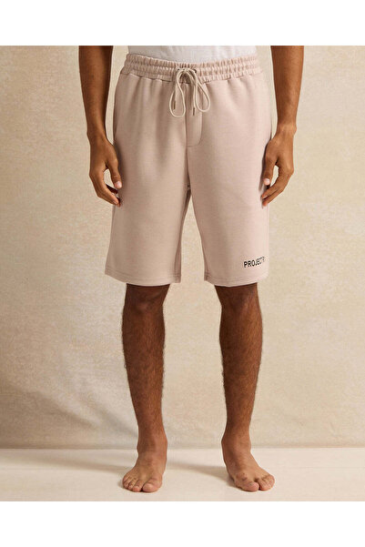 REDTAG Men Beige Printed Lounge Shorts