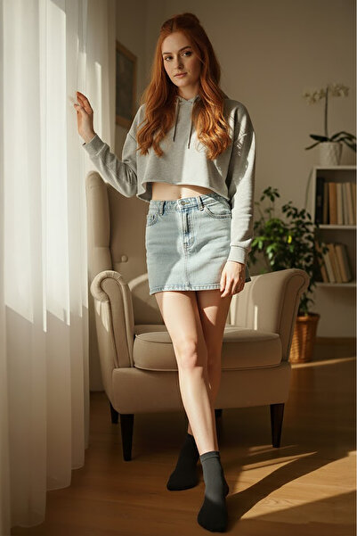 Bravie Bamboo Booties Socks 785 Black 6 Pack