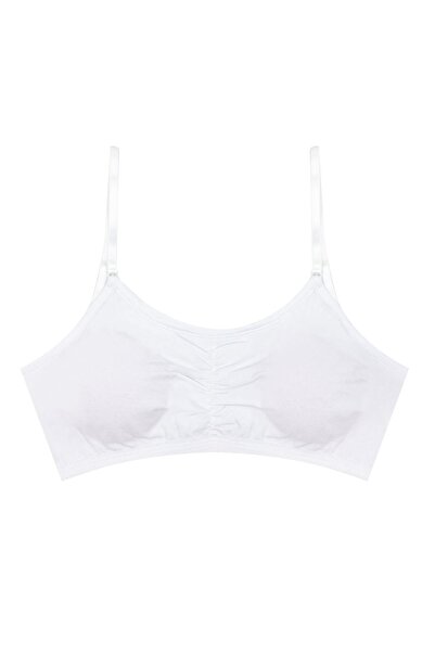 Öts Дівчачий бюстгальтер з тоненькими бретельками, зборками спереду, з підкладкою (96% бавовна - 4% еластан)