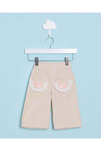 REDTAG Infant Girls Beige Embellsihed Trousers