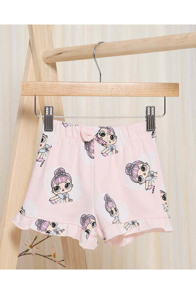 REDTAG شورت وردي مطبوع عليه لول للبنات الرضع