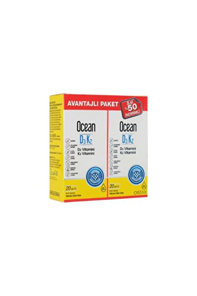 Ocean Orzax OCEAN VİTAMİN D3K2 DAMLA 20 ML 2. %50 8697595872772