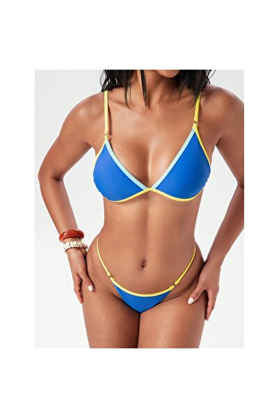 OEM Women's push-up adjustable 2-piece swimsuit Blue – FITINT 445