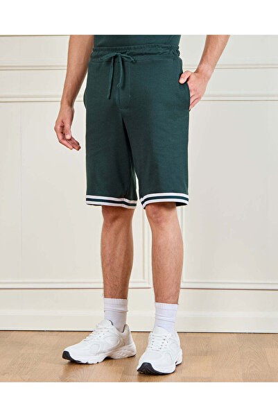 REDTAG Men Green Sports Shorts