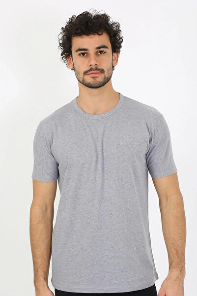 alfa expres Clothing Men's Crew Neck Gray Combed Cotton Undershirt