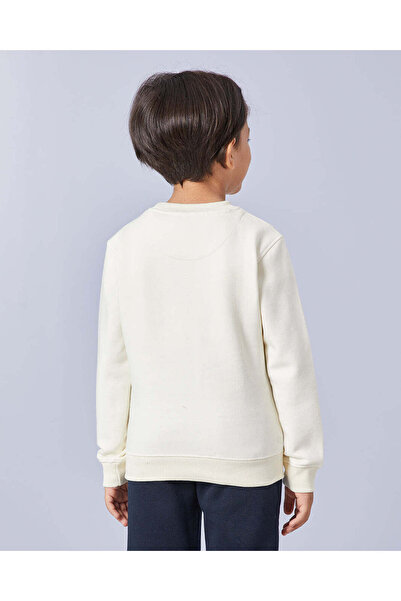 REDTAG Boys Ivory Printed Sweatshirt