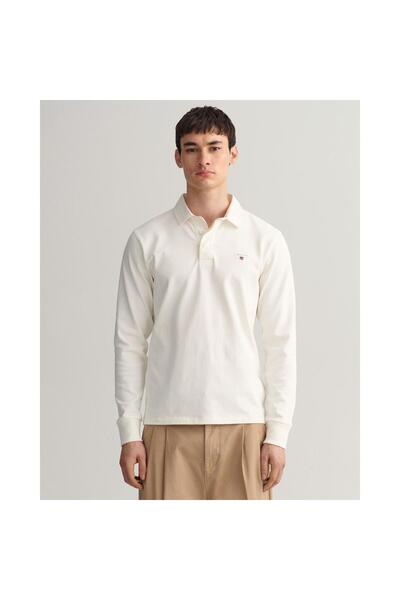 Gant Men's Heavy Rugger Polo Shirt Size L - 100% Cotton, Classic College Style