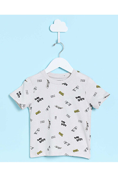 REDTAG Infant Boys Grey Printed Pyjama Set (2 Piece)