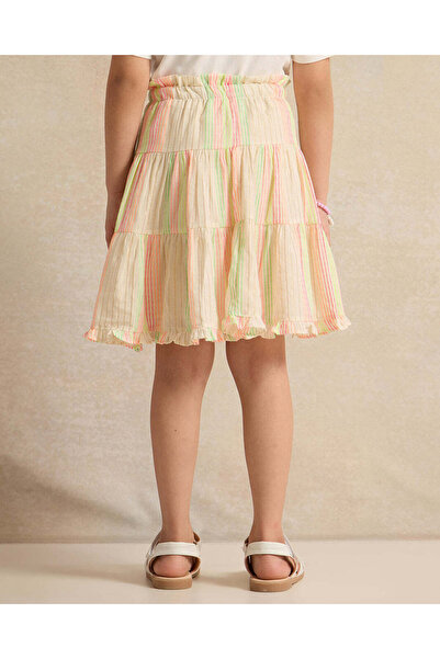 REDTAG Girls Yellow Striped Skirt