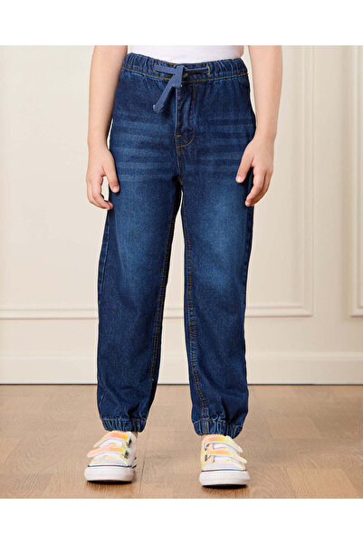 REDTAG Girls Blue Plain Jegging