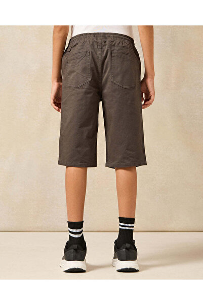 REDTAG Senior Boys Charcoal Table Shorts