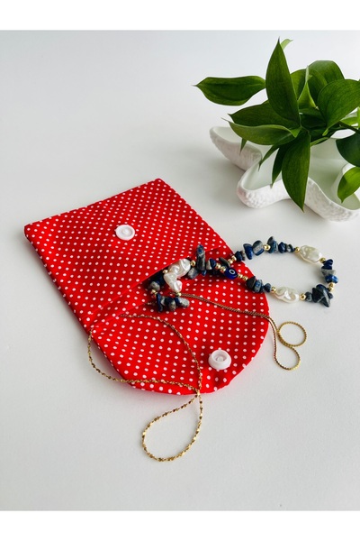 Fynbos Premium Handmade Polka Dot Fabric Mini 3 Compartment Wallet 11X9 cm – Multi-Purpose, Stylish, Women's Accessory