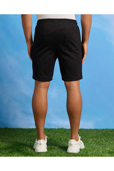 REDTAG Men Black Solid Lounge Short