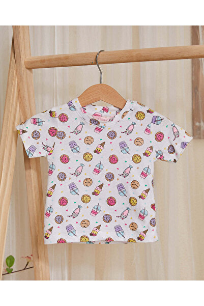 REDTAG Infant Girls White Printed Set (2 Piece)