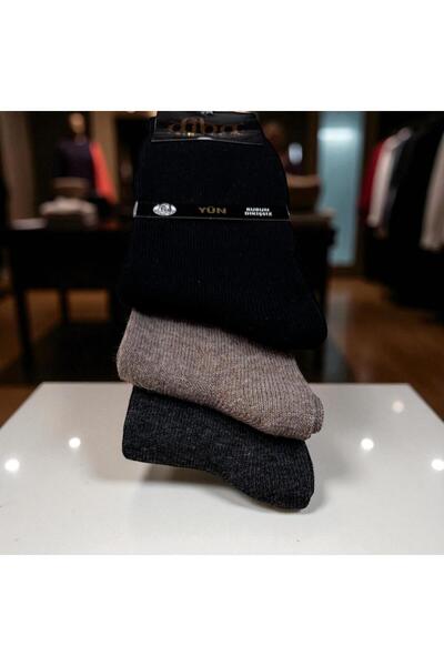 zhrcollection 6-Pack Wool Socks Real Wool Genuine Warmth Gray-Brown-Black-Smoked