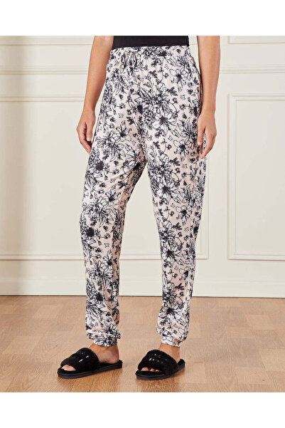 REDTAG Women Beige Floral Print Pyjama Bottom