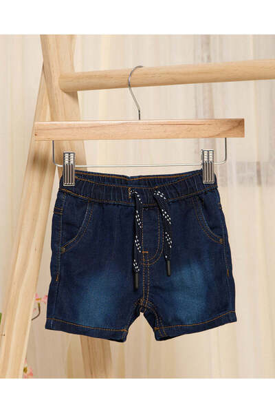 REDTAG Infant Boys Blue Denim Pull On Shorts