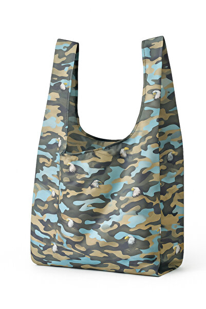 PUREYSMA Camouflage Pattern Foldable Cloth Shopping Bag – Water Resistant and with Cover
