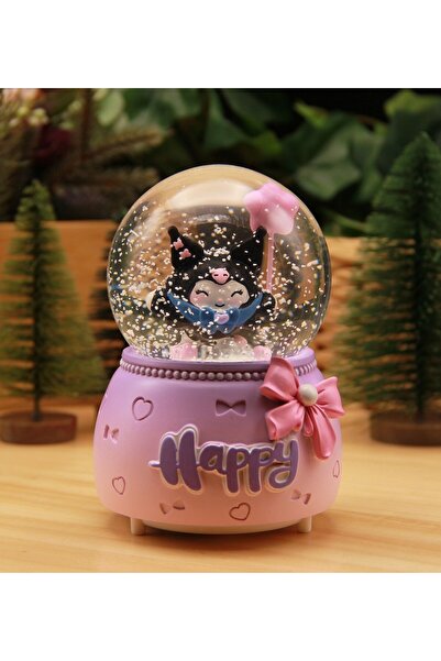 HEDİYEBİZİZ KUROMİ Happy Kar Motorlu, Işıklı ve Müzikli Mega Boy Kar Küresi