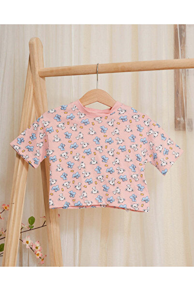 REDTAG Infant Girls Pink All-Over Print Casual Set (2 Piece)