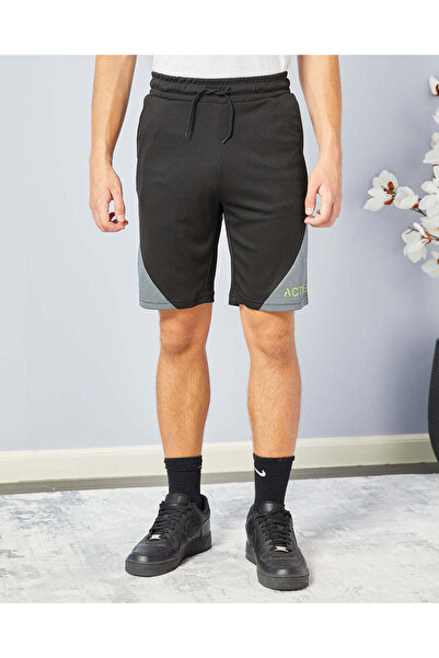 REDTAG Senior Boys Black Active Shorts