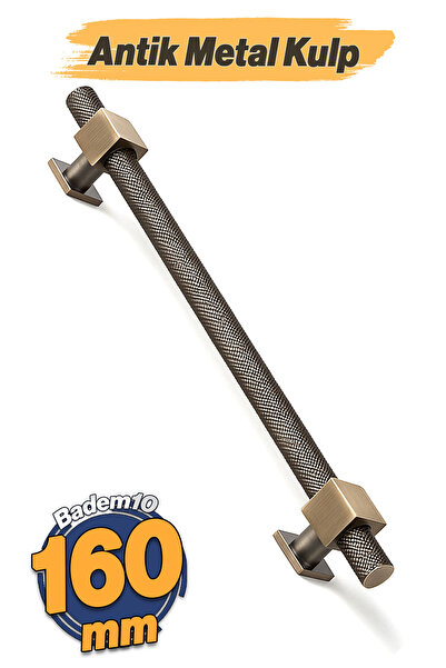 Badem10 Antik Martel Metal Mobilya Kulp 160 mm Mobilya Çekmece Dolap Kapak Ko...