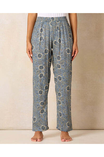 REDTAG Women Grey Printed Pajama Set (2 Piece)