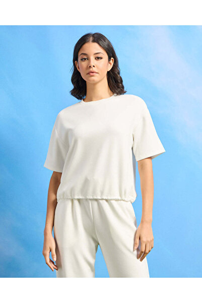 REDTAG Women Ivory Active T-Shirt