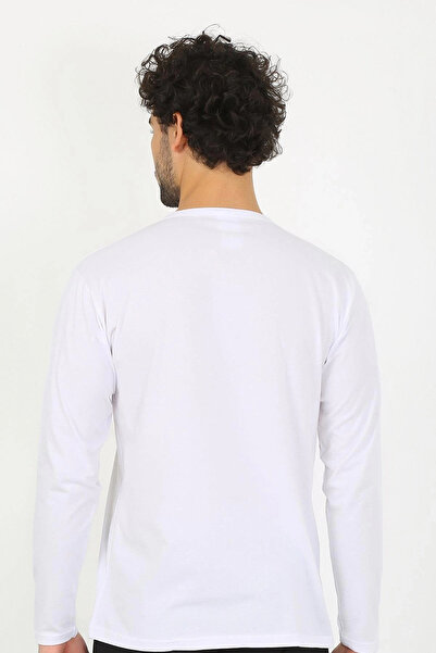 alfa expres Clothing Men's Crew Neck Long Sleeve White Undershirt