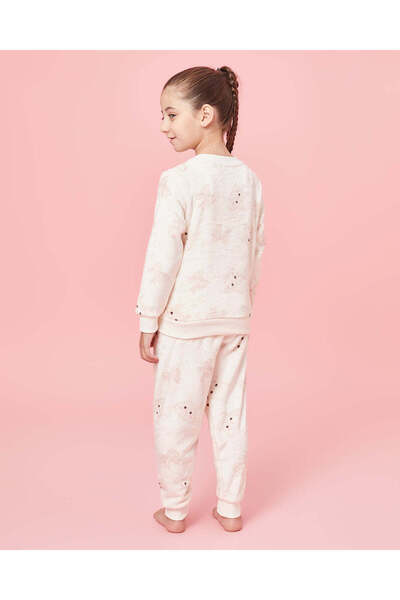 REDTAG Girls White Balle Embroidered Pyjama Set (2 Piece)