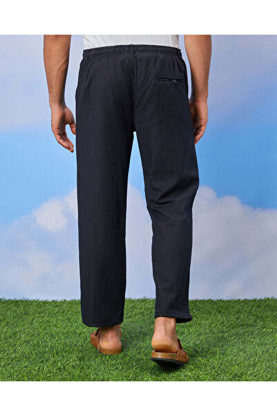 REDTAG Men Navy Relax Fit Trousers