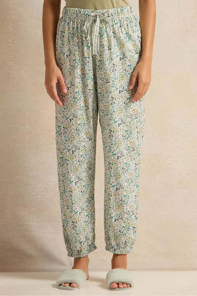 REDTAG Women White Floral Print Pyjama Bottom