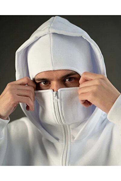 Flaubert Unisex Zippered Cardigan Ninja Ka Hooded Versi̇ze