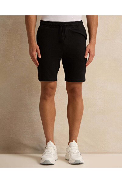 REDTAG Men Black Plain Lounge Short